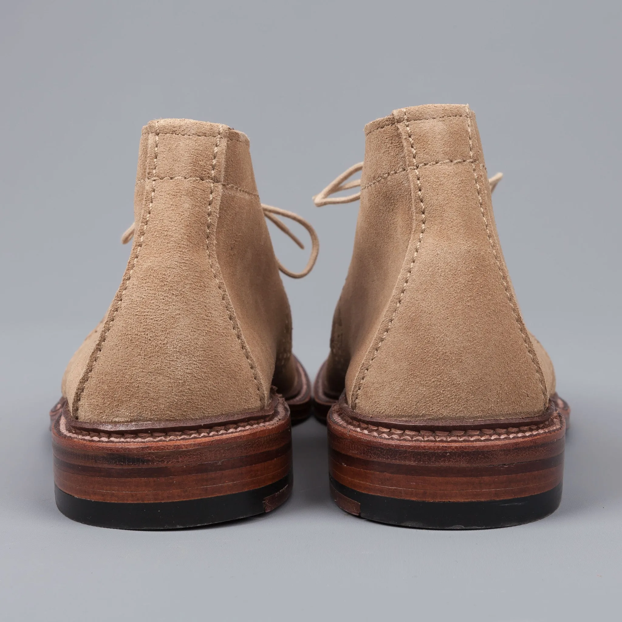 Alden chukka in unlined dark tan suede