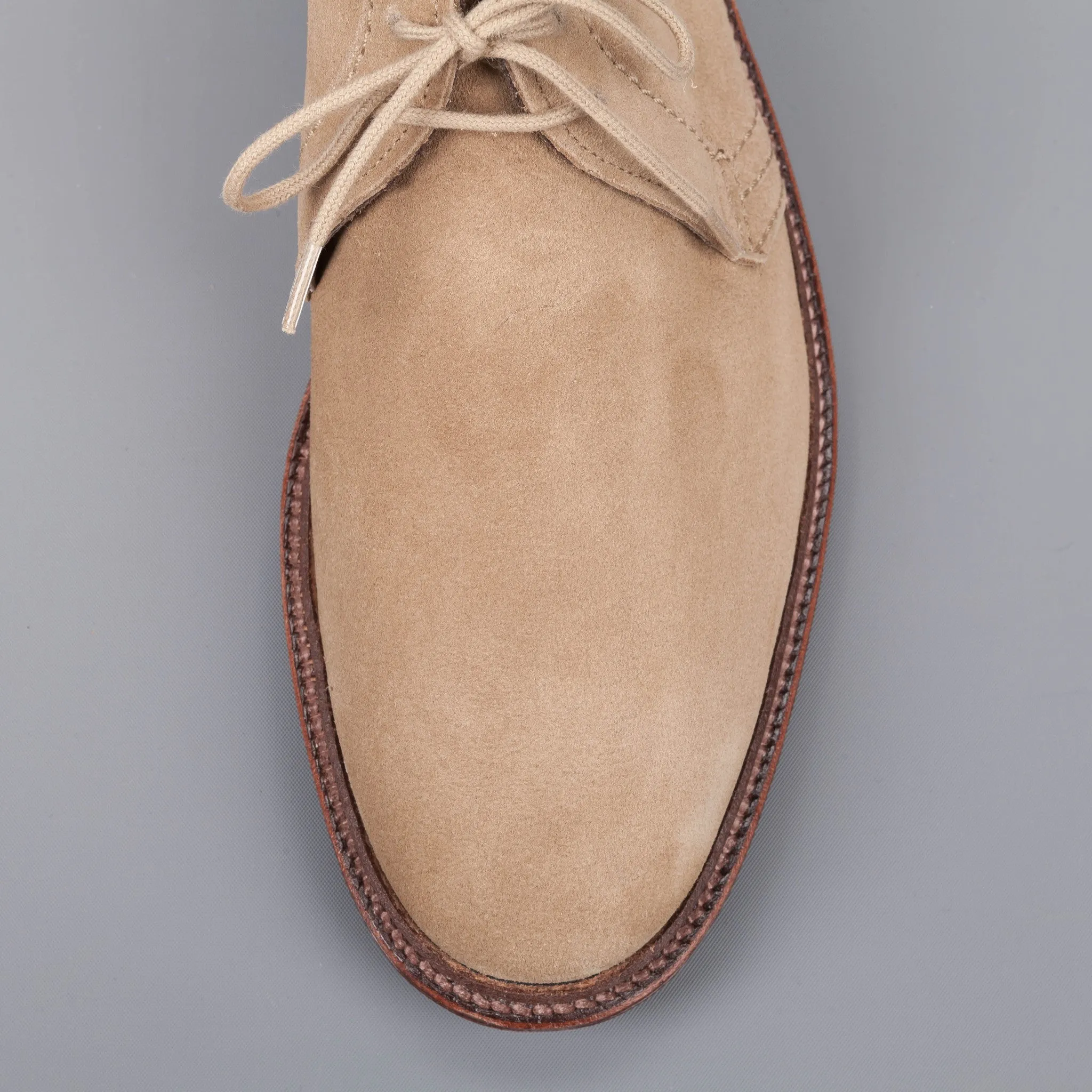 Alden chukka in unlined dark tan suede