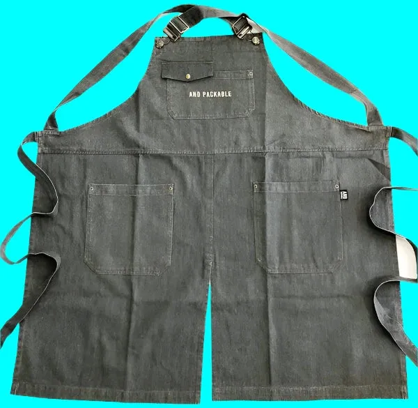 COTTON DENIM STYLE SPLIT LEG APRON (4 DIFFERENT COLOUR)