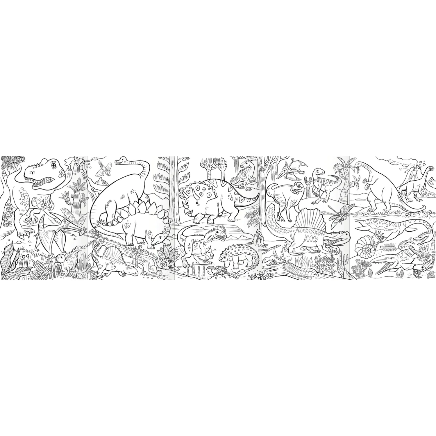 eeBoo Dinosaurs Color Pencil Mini Mural