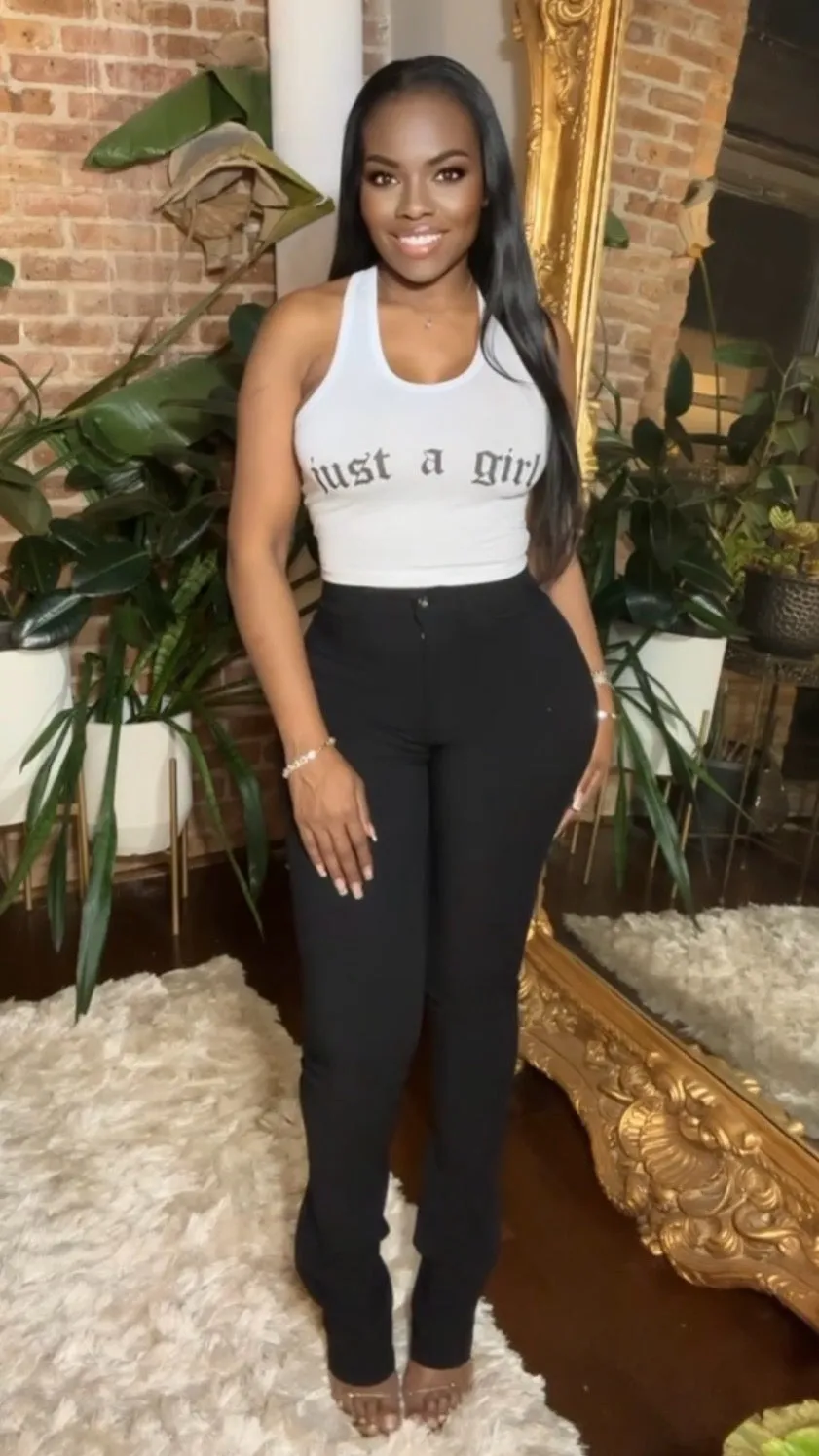High Waist Stacked Jeans - Black
