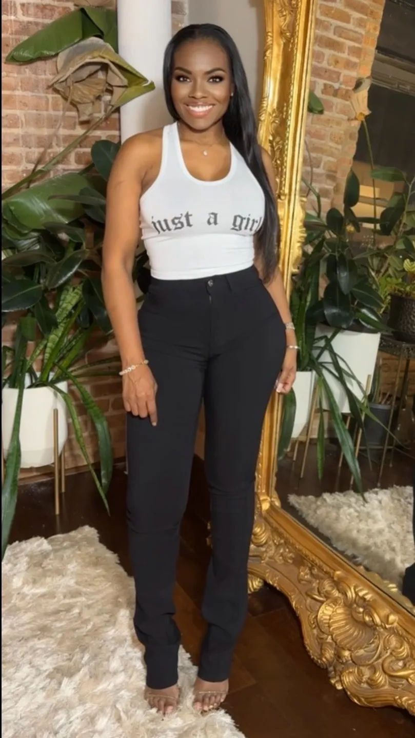 High Waist Stacked Jeans - Black