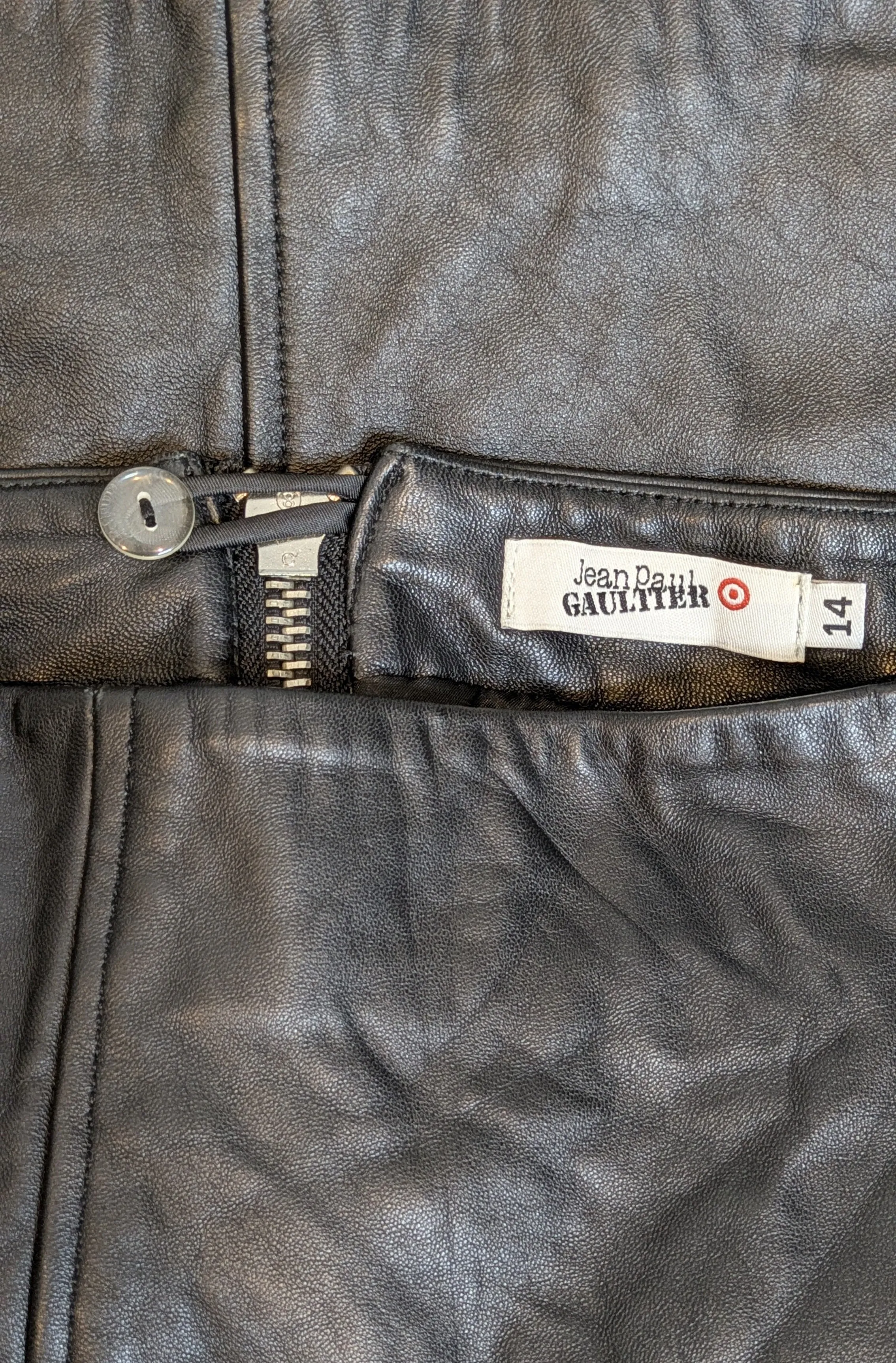 Jean Paul Gaultier x Target Black Leather Mini Skirt