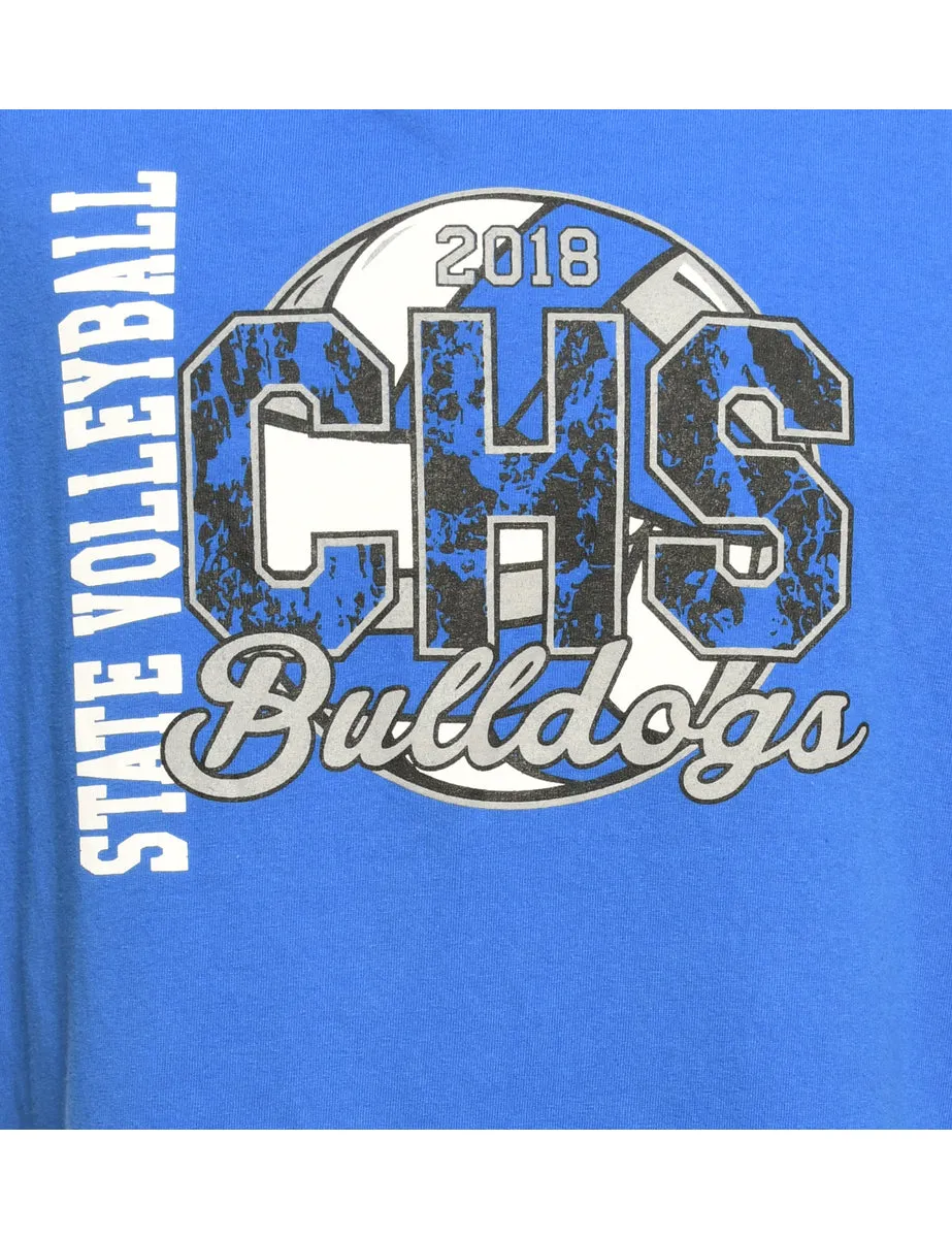 Volleyball Blue Sports T-shirt - M