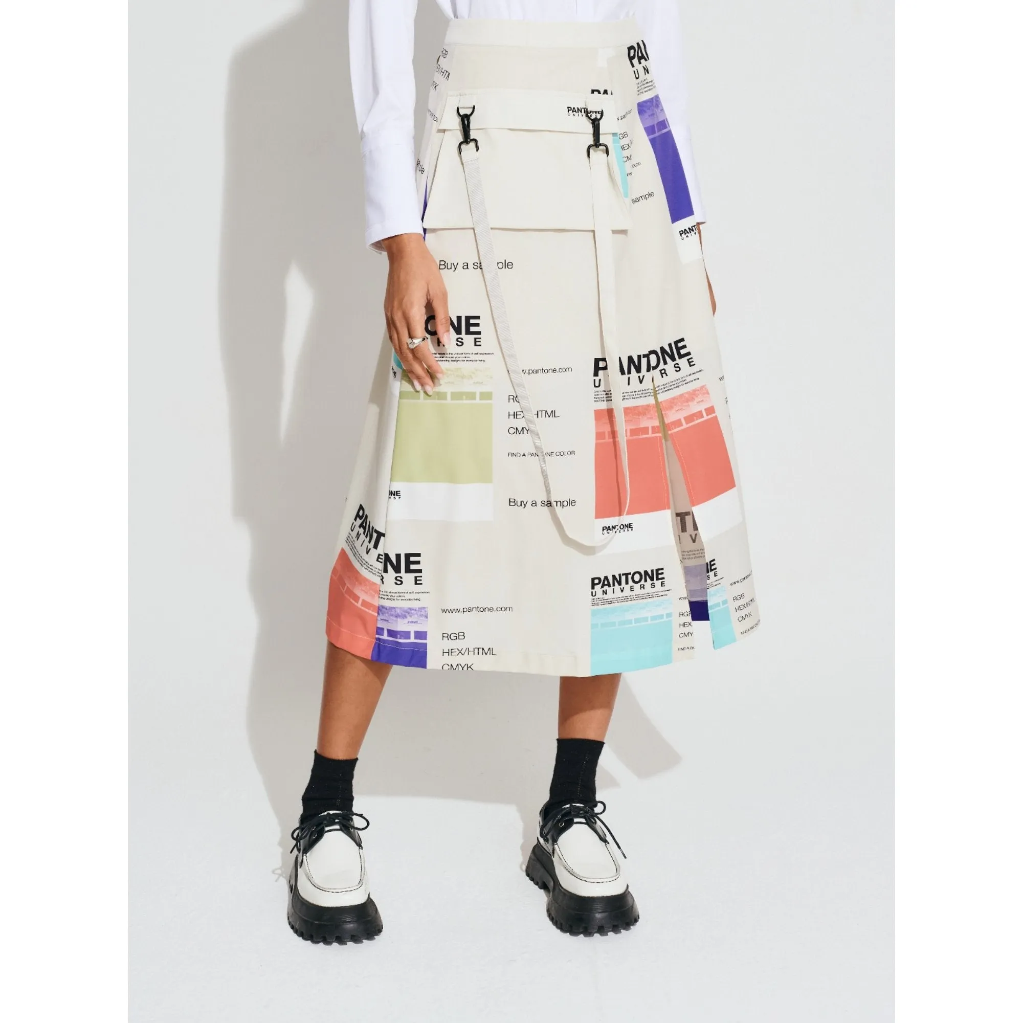 Women Pantone Collection : Packable Side Pocket Skirt - Beige